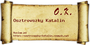 Osztrovszky Katalin névjegykártya